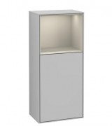 Шкафчик для ванной Villeroy & Boch Finion 41,8х93,6х27 см петли слева с подсветкой МДФ светло-серый матовый лак/песок матовый лак F500HHGJ