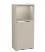 Шафка для ванної Villeroy & Boch Finion 41,8х93,6х27 см петлі зліва з підсвічуванням МДФ пісок матовий лак F500HHHH