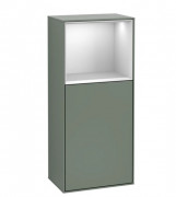 Шкафчик для ванной Villeroy & Boch Finion 41,8х93,6х27 см петли слева с подсветкой МДФ оливковый матовый лак/белый матовый лак F500MTGM