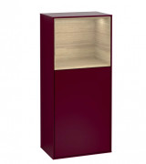 Шкафчик для ванной Villeroy & Boch Finion 41,8х93,6х27 см петли слева с подсветкой МДФ пион матовый лак/шпон дуба F500PCHB