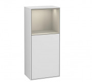 Шафка для ванної Villeroy & Boch Finion 41,8х93,6х27 см петлі зліва з підсвічуванням МДФ білий матовий лак/пісок матовий лак F500HHMT