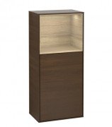 Шкафчик для ванной Villeroy & Boch Finion 41,8х93,6х27 см петли слева с подсветкой ДСП шпон грецкого ореха/шпон дуба F500PCGN