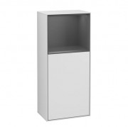 Шкафчик для ванной Villeroy & Boch Finion 41,8х93,6х27 см петли слева с подсветкой МДФ белый матовый лак/антрацит матовый лак G500GKMT