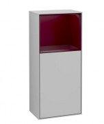 Шкафчик для ванной Villeroy & Boch Finion 41,8х93,6х27 см петли слева с подсветкой МДФ светло-серый матовый лак/пион матовый лак G500HBGJ