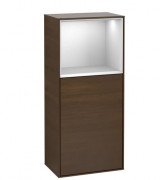 Шкафчик для ванной Villeroy & Boch Finion 41,8х93,6х27 см петли слева с подсветкой ДСП шпон грецкого ореха/белый матовый лак G500MTGN