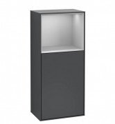 Шкафчик для ванной Villeroy & Boch Finion 41,8х93,6х27 см петли слева с подсветкой МДФ темно-синий матовый лак/светло-серый матовый лак G500GJHG