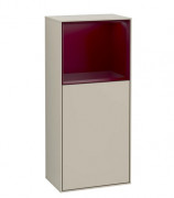 Шкафчик для ванной Villeroy & Boch Finion 41,8х93,6х27 см петли слева с подсветкой МДФ песок матовый лак/пион матовый лак G500HBHH