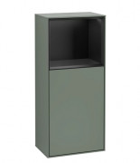 Шкафчик для ванной Villeroy & Boch Finion 41,8х93,6х27 см петли слева с подсветкой МДФ оливковый матовый лак/черный матовый лак G500PDGM