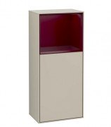 Шафка для ванної Villeroy & Boch Finion 41,8х93,6х27 см петлі зліва з підсвічуванням МДФ пісок матовий лак/півон матовий лак G500HBHH