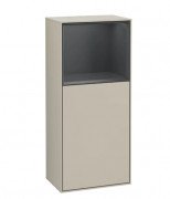 Шкафчик для ванной Villeroy & Boch Finion 41,8х93,6х27 см петли слева с подсветкой МДФ песок матовый лак/темно-синий матовый лак G500HGHH