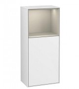 Шкафчик для ванной Villeroy & Boch Finion 41,8х93,6х27 см петли слева с подсветкой МДФ глянцевый белый лак/песок матовый лак G500HHGF