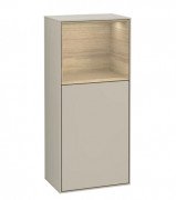 Шкафчик для ванной Villeroy & Boch Finion 41,8х93,6х27 см петли слева с подсветкой МДФ песок матовый лак/шпон дуба G500PCHH