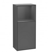 Шкафчик для ванной Villeroy & Boch Finion 41,8х93,6х27 см петли справа с подсветкой МДФ антрацит матовый лак F510GKGK