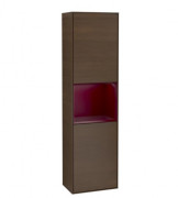 Пенал Villeroy & Boch Finion 41,8x151,6х27 см петлі зліва з підсвічуванням ДСП шпон волоського горіха/півон матовий лак G460HBGN