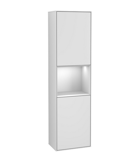 Пенал Villeroy & Boch Finion 41,8x151,6х27 см петли слева с подсветкой МДФ белый матовый лак G460MTMT