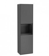 Пенал Villeroy & Boch Finion 41,8x151,6х27 см петлі зліва з підсвічуванням МДФ антрацит матовий лак/чорний матовий лак G460PDGK