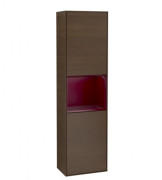 Пенал Villeroy & Boch Finion 41,8x151,6х27 см петлі зліва з підсвічуванням ДСП шпон волоського горіха/півон матовий лак G460HBGN