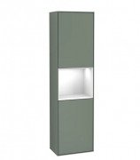 Пенал Villeroy & Boch Finion 41,8x151,6х27 см петлі зліва з підсвічуванням МДФ оливковий матовий лак/глянсовий білий лак G460GFGM