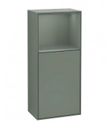 Шкафчик для ванной Villeroy & Boch Finion 41,8х93,6х27 см петли справа с подсветкой МДФ оливковый матовый лак F510GMGM