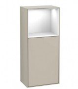 Шкафчик для ванной Villeroy & Boch Finion 41,8х93,6х27 см петли справа с подсветкой МДФ песок матовый лак/глянцевый белый лак F510GFHH