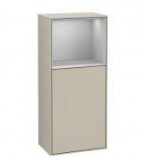 Шафка для ванної Villeroy & Boch Finion 41,8х93,6х27 см петлі праворуч з підсвічуванням МДФ пісок матовий лак/світло-сірий матовий лак F510GJHH