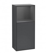 Шкафчик для ванной Villeroy & Boch Finion 41,8х93,6х27 см петли справа с подсветкой МДФ темно-синий матовый лак/антрацит матовый лак F510GKHG