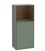 Шкафчик для ванной Villeroy & Boch Finion 41,8х93,6х27 см петли справа с подсветкой МДФ оливковый матовый лак/шпон грецкого ореха F510GNGM