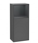 Шкафчик для ванной Villeroy & Boch Finion 41,8х93,6х27 см петли справа с подсветкой МДФ антрацит матовый лак/темно-синий матовый лак F510HGGK