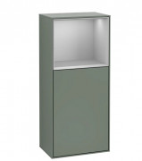 Шкафчик для ванной Villeroy & Boch Finion 41,8х93,6х27 см петли справа с подсветкой МДФ оливковый матовый лак/светло-серый матовый лак G510GJGM