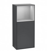 Шкафчик для ванной Villeroy & Boch Finion 41,8х93,6х27 см петли справа с подсветкой МДФ темно-синий матовый лак/светло-серый матовый лак G510GJHG