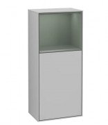 Шкафчик для ванной Villeroy & Boch Finion 41,8х93,6х27 см петли справа с подсветкой МДФ светло-серый матовый лак/оливковый матовый лак G510GMGJ