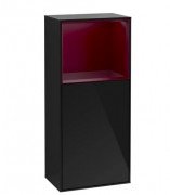 Шкафчик для ванной Villeroy & Boch Finion 41,8х93,6х27 см петли справа с подсветкой МДФ глянцевый черный лак/пион матовый лак G510HBPH