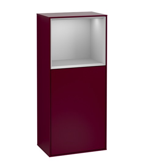 Шафка для ванної Villeroy & Boch Finion 41,8х93,6х27 см петлі зліва з підсвічуванням МДФ півонія матовий лак/світло-сірий матовий лак F520GJHB