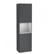 Пенал Villeroy & Boch Finion 41,8x151,6х27 см петли слева с подсветкой МДФ темно-синий матовый лак/светло-серый матовый лак G460GJHG