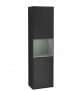 Пенал Villeroy & Boch Finion 41,8x151,6х27 см петлі зліва з підсвічуванням МДФ чорний матовий лак/оливковий матовий лак G460GMPD