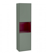 Пенал Villeroy & Boch Finion 41,8x151,6х27 см петлі зліва з підсвічуванням МДФ оливковий матовий лак/півон матовий лак G460HBGM