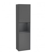 Пенал Villeroy & Boch Finion 41,8x151,6х27 см петлі зліва з підсвічуванням МДФ антрацит матовий лак/темно-синій матовий лак G460HGGK