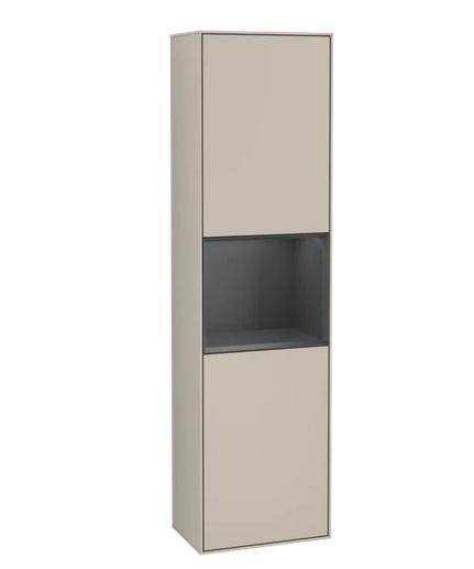 Пенал Villeroy & Boch Finion 41,8x151,6х27 см петлі зліва з підсвічуванням МДФ пісок матовий лак/темно-синій матовий лак G460HGHH