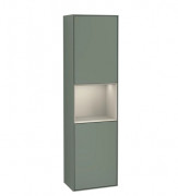 Пенал Villeroy & Boch Finion 41,8x151,6х27 см петлі зліва з підсвічуванням МДФ оливковий матовий лак/пісок матовий лак G460HHGM