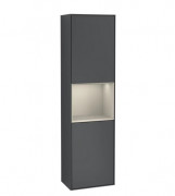 Пенал Villeroy & Boch Finion 41,8x151,6х27 см петлі зліва з підсвічуванням МДФ темно-синій матовий лак/пісок матовий лак G460HHHG