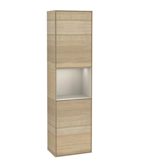 Пенал Villeroy & Boch Finion 41,8x151,6х27 см петлі зліва з підсвічуванням ДСП шпон дуба/пісок матовий лак G460HHPC