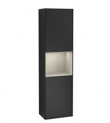 Пенал Villeroy & Boch Finion 41,8x151,6х27 см петлі зліва з підсвічуванням МДФ чорний матовий лак/пісок матовий лак G460HHPD