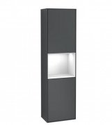 Пенал Villeroy & Boch Finion 41,8x151,6х27 см петлі зліва з підсвічуванням МДФ темно-синій матовий лак/глянсовий білий лак G460GFHG