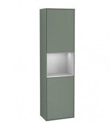 Пенал Villeroy & Boch Finion 41,8x151,6х27 см петлі зліва з підсвічуванням МДФ оливковий матовий лак/світло-сірий матовий лак G460GJGM