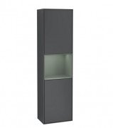 Пенал Villeroy & Boch Finion 41,8x151,6х27 см петлі зліва з підсвічуванням МДФ темно-синій матовий лак/оливковий матовий лак G460GMHG