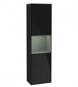 Пенал Villeroy & Boch Finion 41,8x151,6х27 см петлі зліва з підсвічуванням МДФ глянсовий чорний лак/оливковий матовий лак G460GMPH