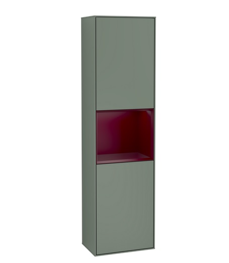 Пенал Villeroy & Boch Finion 41,8x151,6х27 см петли слева с подсветкой МДФ оливковый матовый лак/пион матовый лак G460HBGM