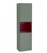 Пенал Villeroy & Boch Finion 41,8x151,6х27 см петлі зліва з підсвічуванням МДФ оливковий матовий лак/півон матовий лак G460HBGM