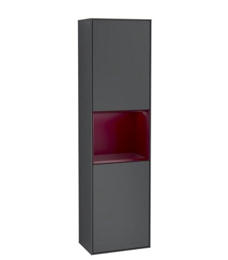 Пенал Villeroy & Boch Finion 41,8x151,6х27 см петлі зліва з підсвічуванням МДФ темно-синій матовий лак/півон матовий лак G460HBHG