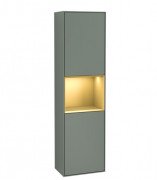 Пенал Villeroy & Boch Finion 41,8x151,6х27 см петлі зліва з підсвічуванням МДФ оливковий матовий лак/золотий матовий лак G460HFGM